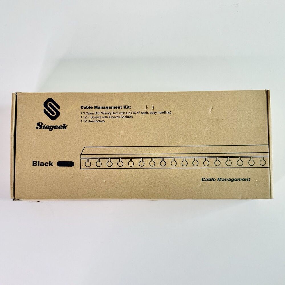 Stageek Cable Management Raceway System Kit - Black (New - Open Box - Complete)
